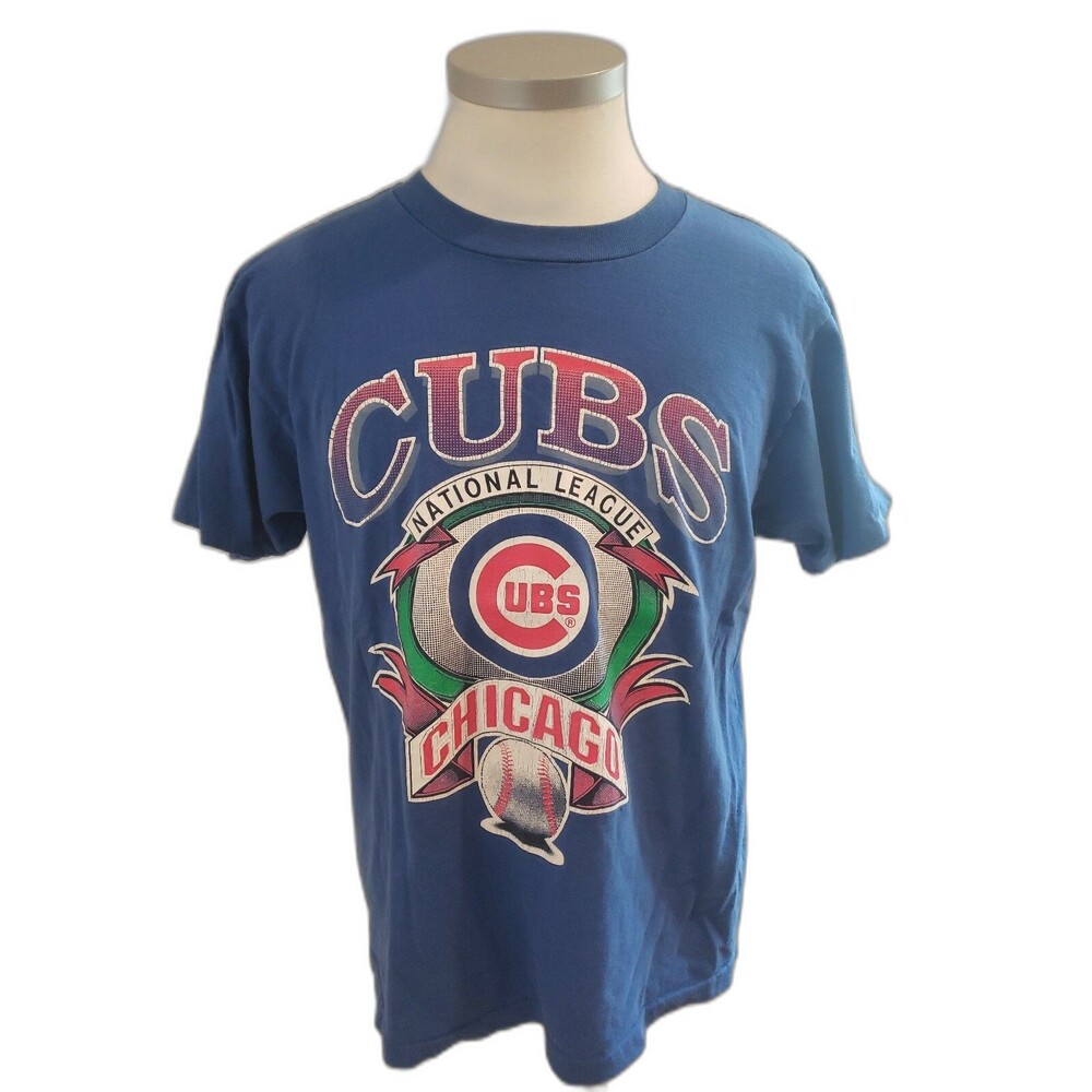Vtg 80s Chicago Cubs T-Shirt,  Logo 7, NLB, Single Stitch, Large
